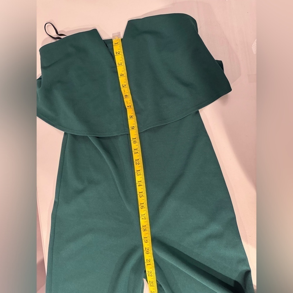 Lulu’s Power of Love Emerald Green Strapless Jumpsuit, Size M - Picture 8 of 10